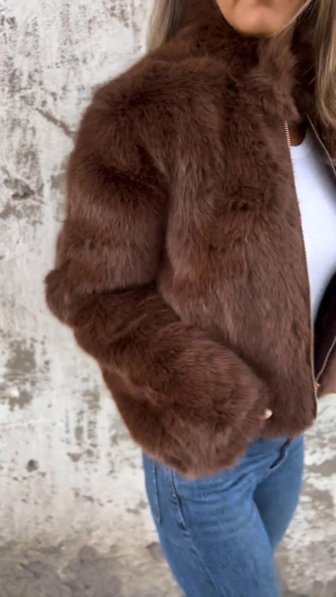 ÉLANCE | Veste En Fourrure Ultra-Douce