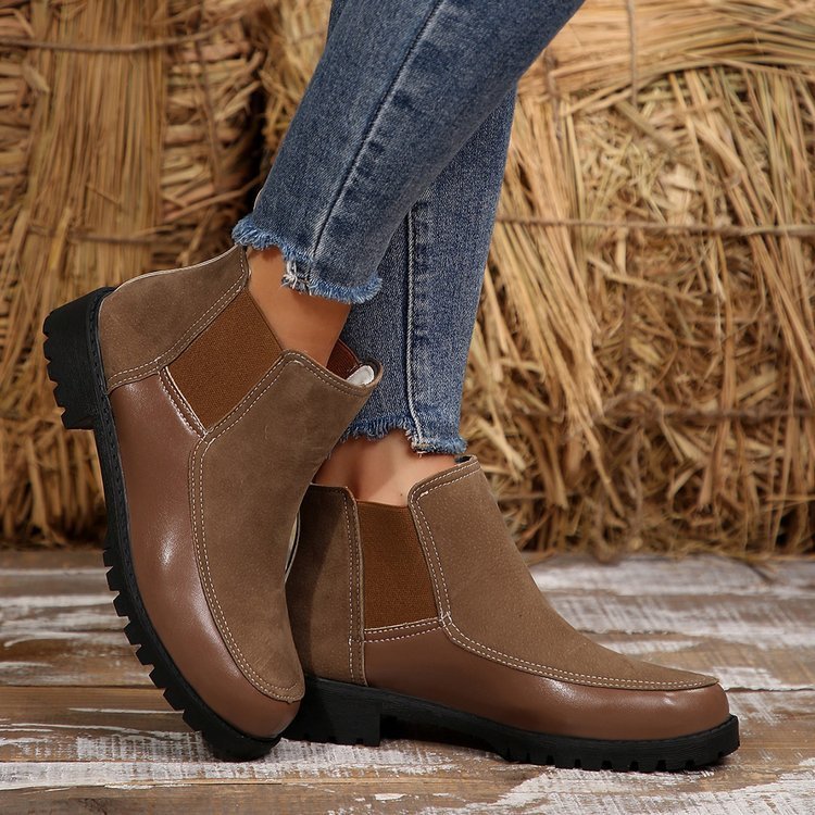 MERY | Bottines Courtes A Talon Plat