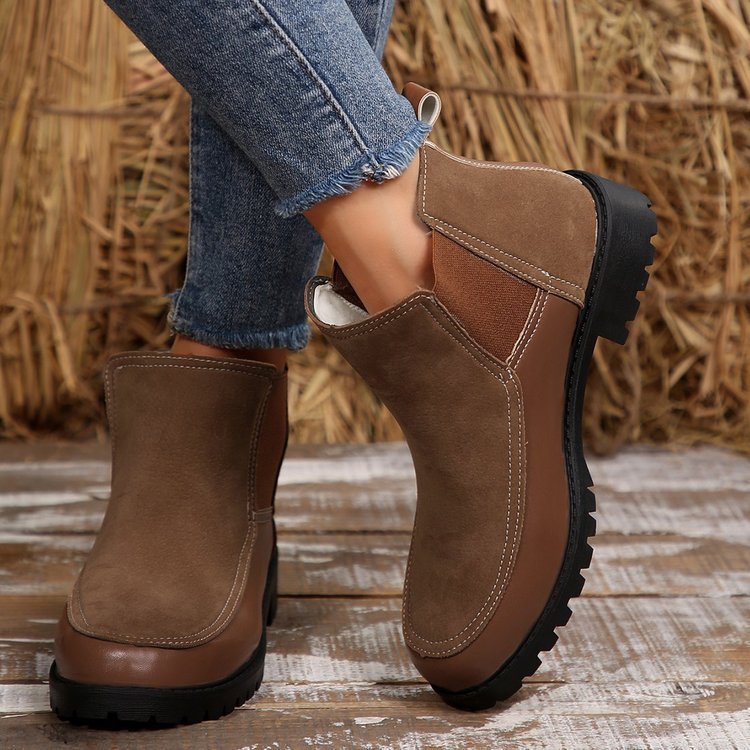 MERY | Bottines Courtes A Talon Plat