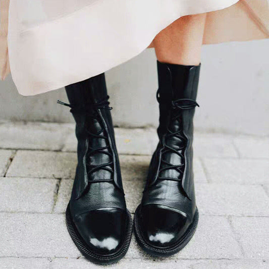 Valentine | Bottines Moto A Talon Bas