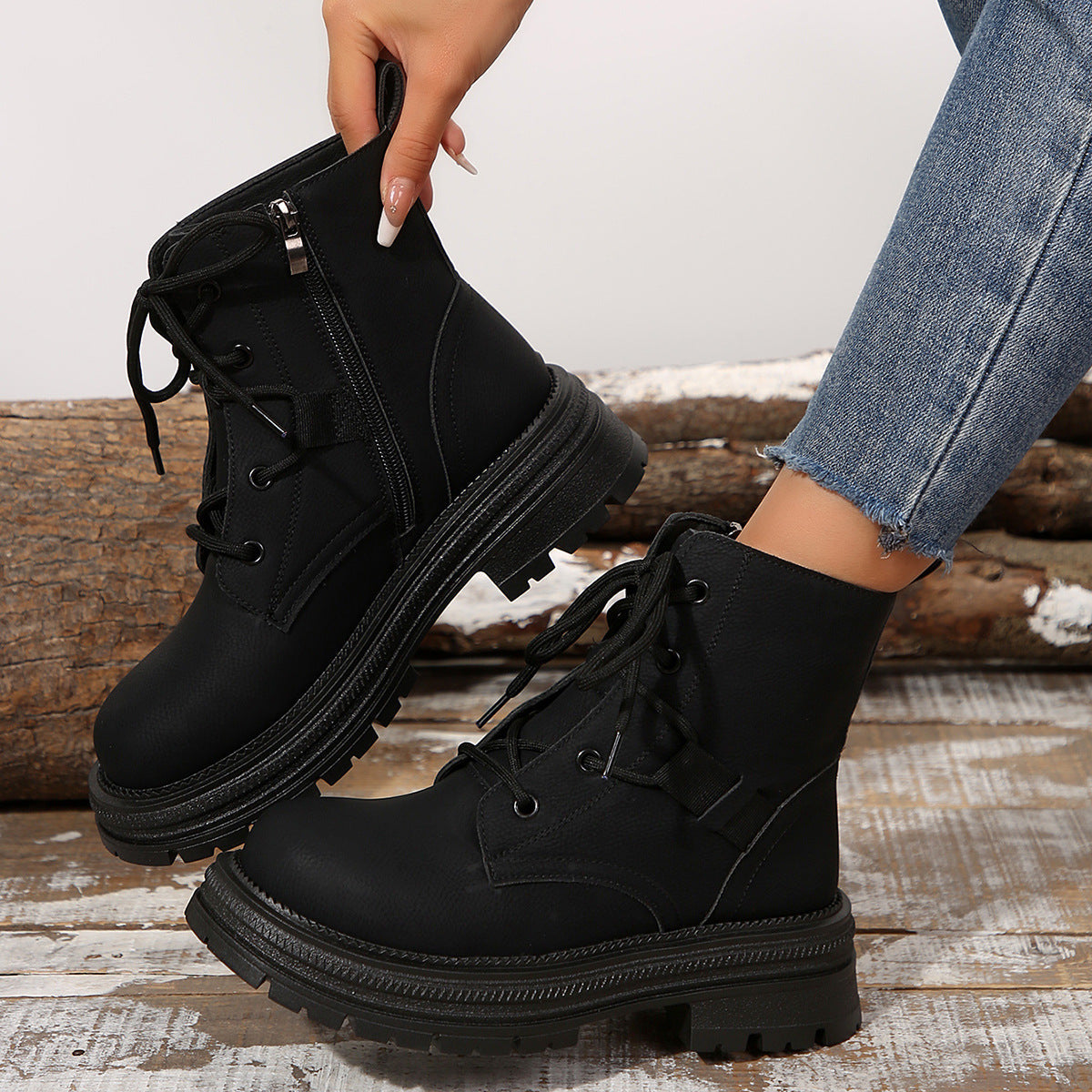 SAPHIRA | Bottines Slim A Lacets
