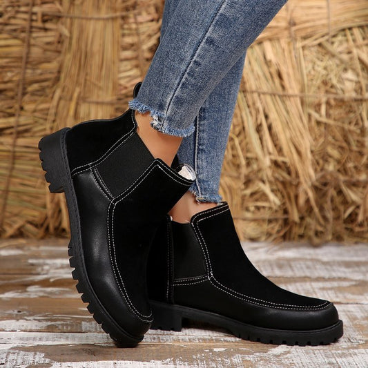 MERY | Bottines Courtes A Talon Plat