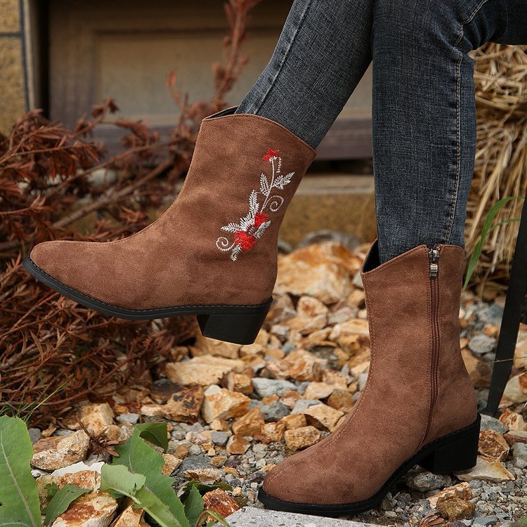 CAMILA | Bottes Élégantes Brodées