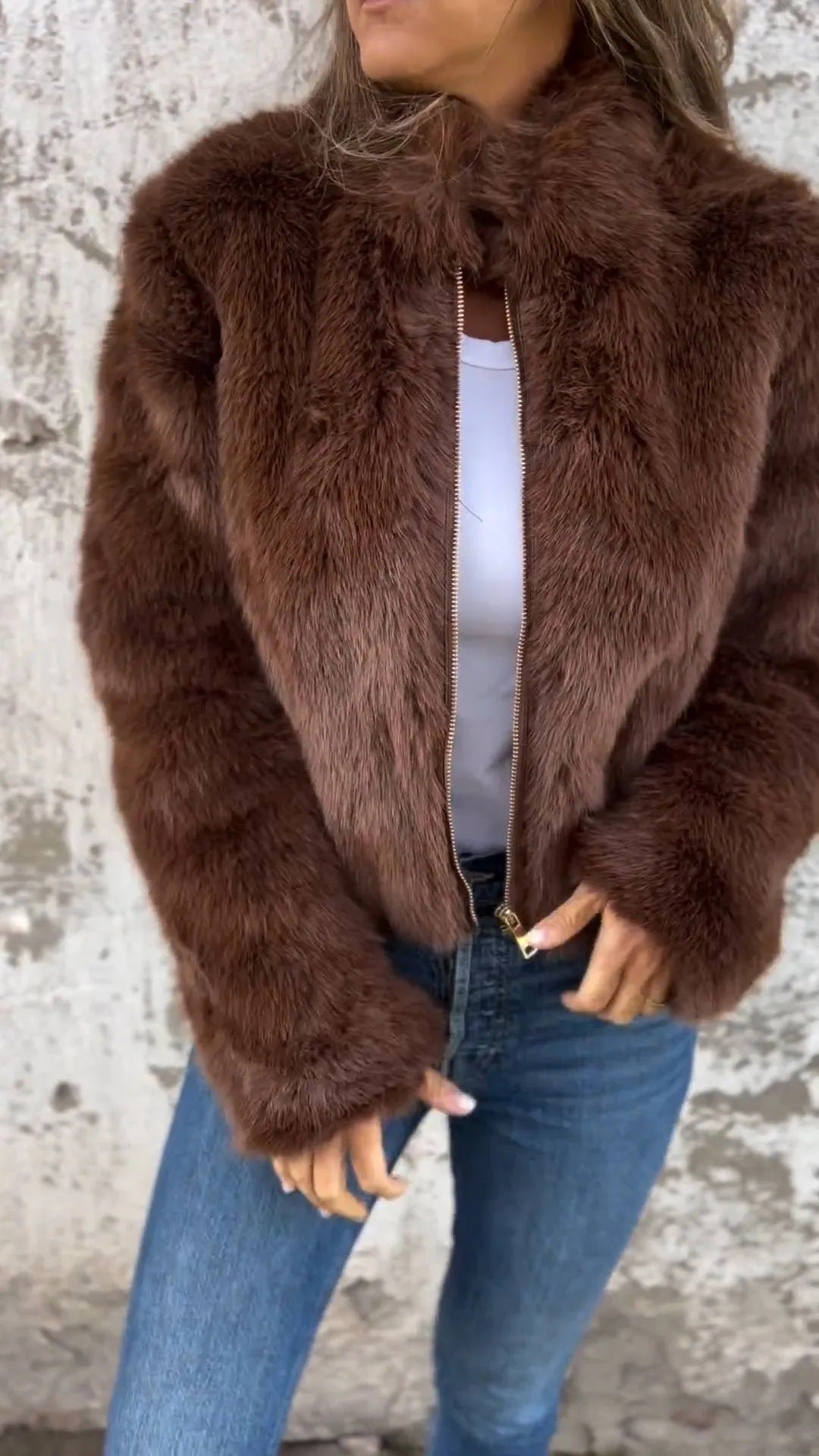 ÉLANCE | Veste En Fourrure Ultra-Douce