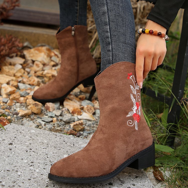 CAMILA | Bottes Élégantes Brodées